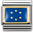 Nomination Composable Classic FLAGGE EUROPA Edelstahl, Email und 18K-Gold (EUROPA BLAU) 03 Preisvergleich