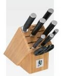 SHUN DMS2100 - Mega Block Set, 21-pc, Damascus-Clad Blade, 22-Slot Bamboo Block