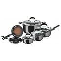 T-Fal Ultimate Enamel 12-Piece Cookware Set, Black