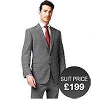 Big & Tall Collezione Wool Rich 2 Button Striped Jacket