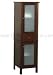 Ronbow VTG1965-F08 Linen Tower W/ Frosted Glass Doors & One Middle Drawer
