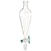Chemglass CG-1743-10 Glass Squibb Style Separatory Funnel, with PTFE Stopcock, 25mL Capacity