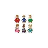 Ty Beanie Babies From Alvin & the Chipmunks: Brittany, Eleanor, Jeanette, Alvin,simon and Theodore Set of 6 Plush Toys and Beanie Bandz Set of 12 Bracelets Alvin and the Chipmunks Collection