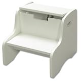 Gift Mark Storage Step Stool - White