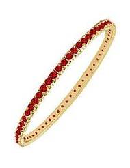 Ruby Eternity Bangle 14K Yellow Gold - 2.00 CT TGW