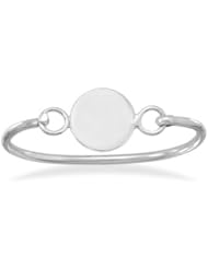 Childrens Round Engravable Bangle in Sterling Silver
