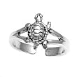 Sterling Silver Fashion Toe Ring - Turtle - 11mm Band Width
