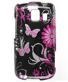 Lg Vortex VS660 PINK BUTTERFLY Cell Phone Snap-on Cover Faceplate / Executive Protector Case
