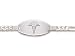Sterling Silver Chain Medical Bracelet, 8 in long, 5mm wide Figaro w/1.125 in. Engraveable Plate,