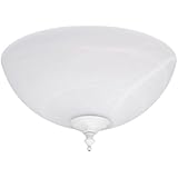 Hunter 21828 Builder Swirled Marble Light Bowl with White and Brushed Nickel Cap and Finials