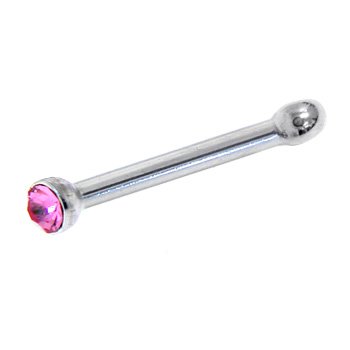 Pink Gem MICRO Nose Bone