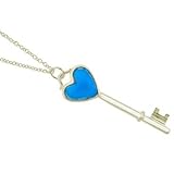 21hBY5y RIL. SL160  Sterling Silver Blue Heart Key Necklace Reviews
