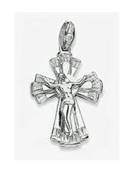 55mm X 30mm 14k Cubic Zirconia Crucifix Cross