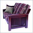 August Lotz San Juan Hardwood Futon Chair Frame in English Oak Finish