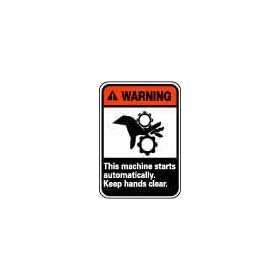 NMC 10x7 Rigid Plastic Machine Strts Auto Sign