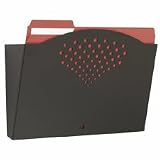 Safco 3171BL Wall Pockets, Steel, 15' x 3' x 8-1/2' Single Legal, Black