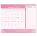 REDC1832PNK - Monthly Desk Pad, Jan-Dec, 21-1/4x16, Pink Ribbon