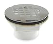 Industrial Grade 1RLU9 Shower Drain, Solvent Weld, PVC, SS Grid
