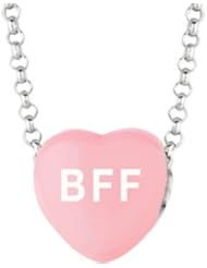 Sweethearts Enamel "BFF" Heart on 16" Necklace Pendant with Gift Box