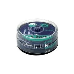 Platinum 4,7 GB DVD+RW DVD-Rohlinge (4x Speed, 120 Min) in 25er Spindel-Cakebox