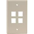 Leviton M07-41080-04A 4 Port Quickport Flush Mount Wall Plate