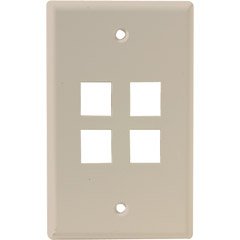 Leviton M07-41080-04A 4 Port Quickport Flush Mount Wall Plate
