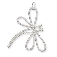 Sterling Silver Rope Outlined Dragonfly Pendant