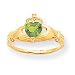 14k Yellow Gold Cubic Zirconia August Birthstone title=