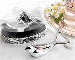 The Love Dove Silver Chrome Bottle Opener in Elegant Oval Showcase Giftbox - Party Favors