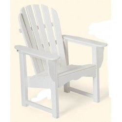 Adirondack Dining Chair - White (White) (39.5H x 29W x 25D) by