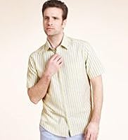 XXXL Blue Harbour Pure Cotton Double Striped Oxford Shirt