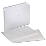 Poly String-Tie Envelope, Legal, 1-1/4' Expansion, Side Load, Clear, 3/Pack ESS638143