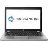 HP EliteBook Folio 9480m 14" LED Notebook - Intel Core i5 i5-4210U Dual-core (2 Core) 1.70 GHz - Platinum J5P81UT#ABA