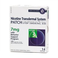 Nicotine Transdermal System Patch, Stop Smoking Aid, 7 mg, Step 3, 14 patches