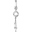 Handcrafted Crystal Modish Circular Cosmic Drop Belly Ring