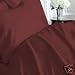 Egyptian Cotton 1200 Thread Count 3 - Pc Sateen Stripe Duvet Cover Burgundy - Queen.