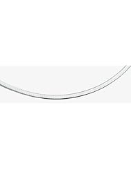 5mm Cubeto (Flexible) White Gold Omega Necklace 18"