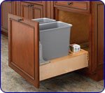 Rev-A-Shelf - Double 35 Qt. Waste Bins w Rev-A-Motion