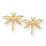 14k Dragonfly Earrings