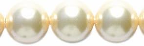 Swarovski Elements 8CR652-L 50-Pack Crystal Round Pearl Beads, 8mm, Light Gold