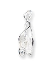 Sterling Silver Ballet Slippers Charm