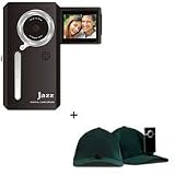 Jazz Pocket DV152 Digital Camera/Camcorder, Bundle - with Hatcam HC10 Hat with Universal Mount, for Hands Free Video Recording - Forest Green