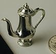 Miniature Coffee Pot in Polished Pewter by Warwick Miniatures