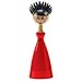 Boston Warehouse Fashion Doll Kitchen Brush Set, Red