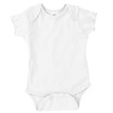 Rabbit Skins - Infant Combed Ringspun Cotton Lap Shoulder Creeper, White, 18 Months