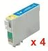 4 X T0712 Cyan Compatible Printer Ink Cartridge for Epson Stylus SX215