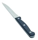 12 Highest Quality Steak Knives - Black Handle with high grade Stainless Steel Blade