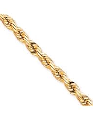 10k Gold 8mm Handmade Diamond-cut Rope Chain 20 Inches