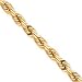 10k 8mm Handmade Diamond-cut Rope Chain Anklet - 9 Inch