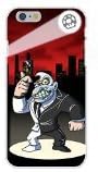 Apple iPhone 6+ (Plus) Custom Case White Plastic Snap On - Disfigured Face Villain Video Game &amp; Bat Super Hero Parody